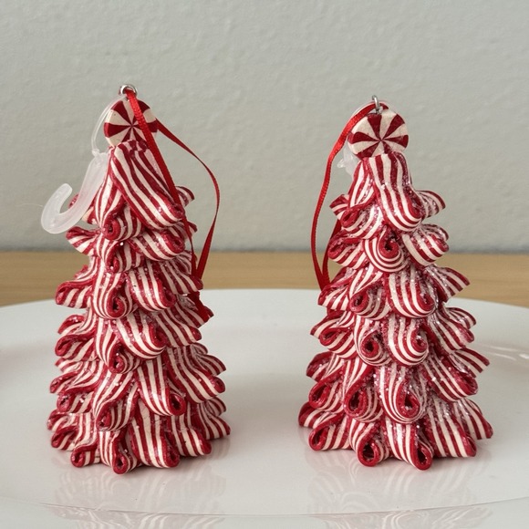 Raz Imports Other - Peppermint Candy Cane Christmas Holiday Tree Ornament‎ Set Lot 2 Decorations